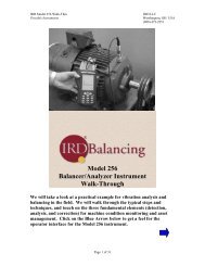 Model 256 Balancer/Analyzer Instrument Walk ... - IRD Balancing