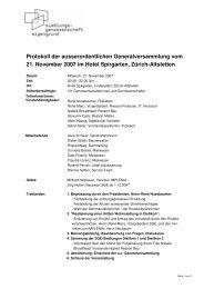 Protokoll der ausserordentlichen Generalversammlung vom 21 ...