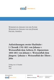 Aufzeichnungen zweier Haslitaler : I. Chronik 1792-1821 ... - admin.ch