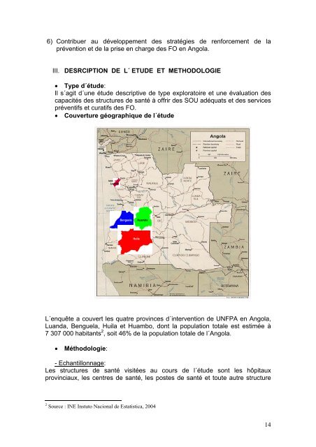 rapport sur lÃ‚Â´ evaluation de la situation des - Campaign to End Fistula