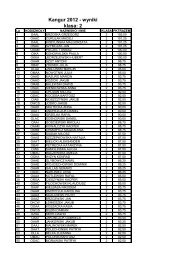 Kangur 2012 - wyniki klasa: 2