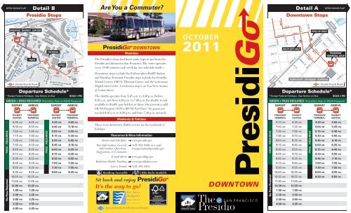 Presidigo Map PresidiGo Downtown Shuttle - Presidio Trust