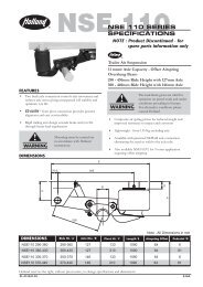 NSE 110 SERIES SPECIFICATIONS - saf-holland