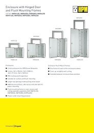 Enclosure with Hinged Door and Flush Mounting Frames - HPM