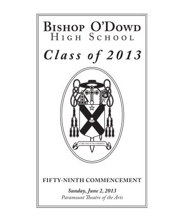 Cllick to download the 2013 graduation awards - Bishop O'Dowd ...