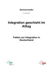 Integration geschieht im Alltag - AZK