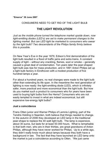 the light revolution - Lemnis Lighting