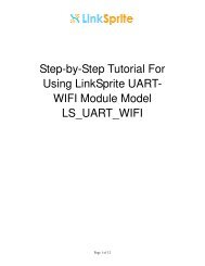 Step-by-Step Tutorial For Using LinkSprite UART- WIFI Module ...