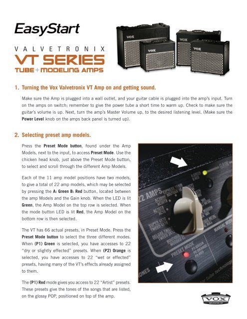 Vox valvetronix amp models deals