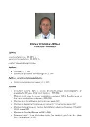 Docteur Christophe LARUELLE - Clinique Saint-Luc de Bouge