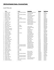 2009 World Baseball Classic Provisional Rosters - MLB.com