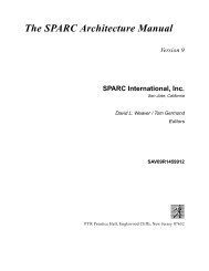 The SPARC Architecture Manual - SPARC International, Inc.!