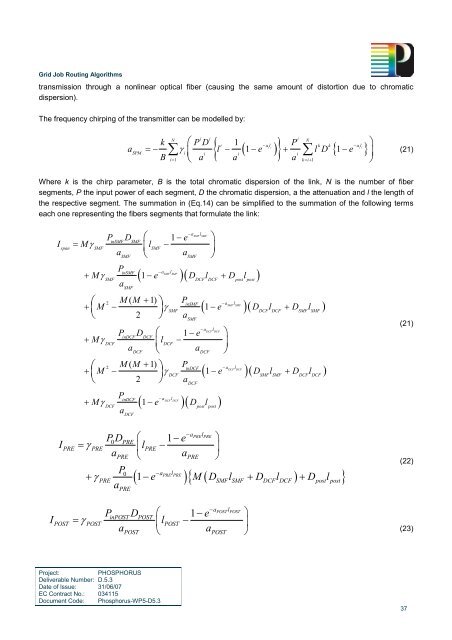 Grid Job Routing Algorithms - Phosphorus