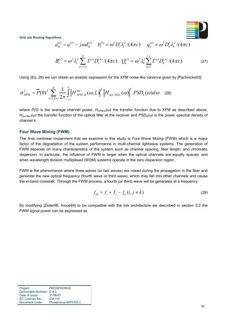 Grid Job Routing Algorithms - Phosphorus