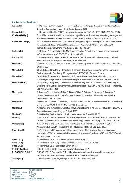 Grid Job Routing Algorithms - Phosphorus