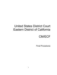 United States District Court Eastern District of California CM/ECF