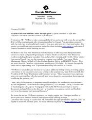 Press Release - Énergie NB Power