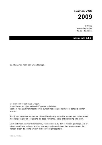 24 juni 2009 - Examenblad.nl