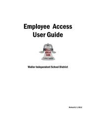 Skyward Employee Access - User Guide - Waller ISD