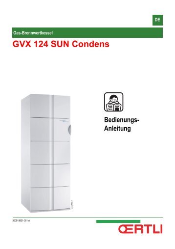 GVX 124 SUN Condens Bedienungsanl. 300018831-001 (2 - Oertli