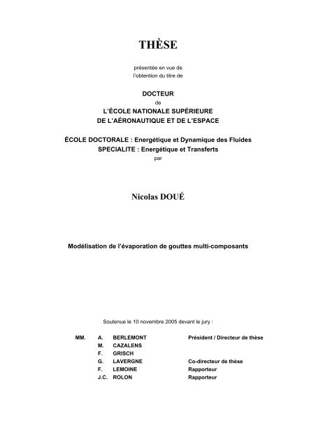 Modélisation de l'évaporation de gouttes multi-composants