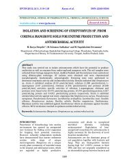 isolation and screening of streptomyces sp. from coringa - ijpcbs