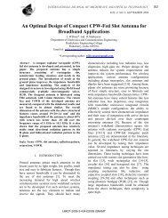 An Optimal Design of Compact CPW-Fed Slot Antenna ... - Ijmot.com