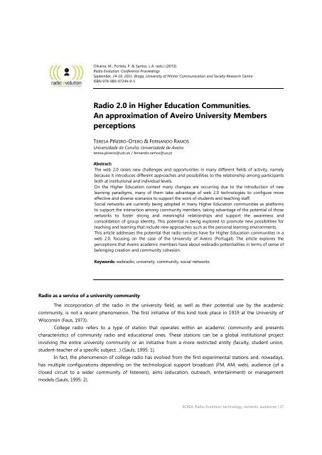 Radio evolution - ICS - Universidade do Minho