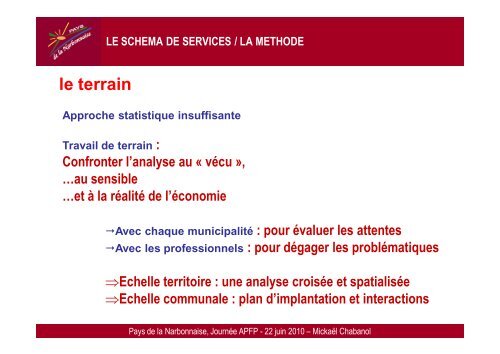 le schema de services du pays de la narbonnaise - RÃ©seau Rural ...