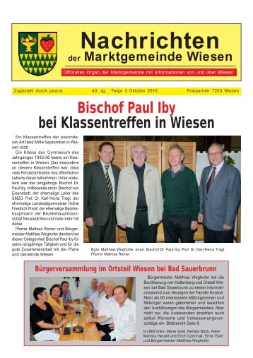 Karl Pinter - Direktor im Gymnasium Mattersburg - Gemeinde Wiesen