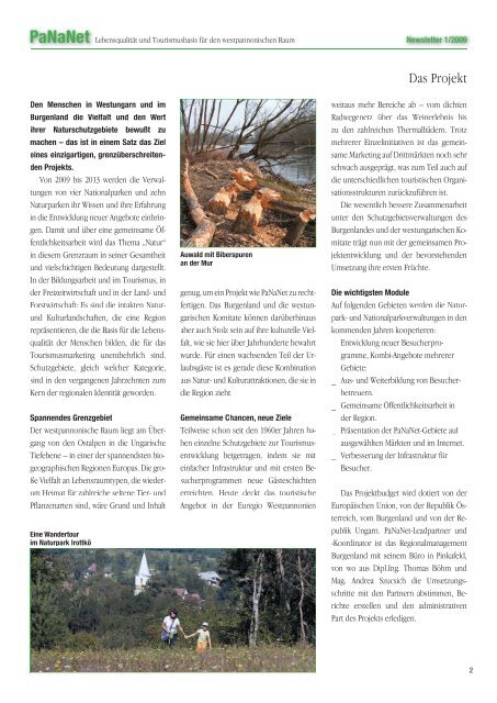 PaNaNet Newsletter 1.indd - Naturpark Landseer Berge