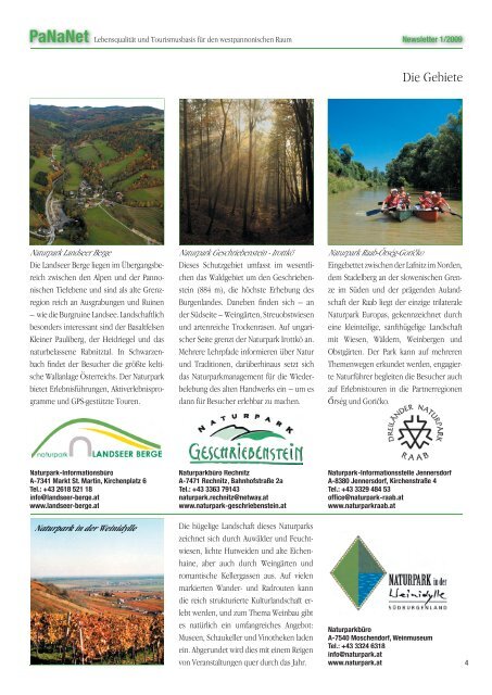 PaNaNet Newsletter 1.indd - Naturpark Landseer Berge