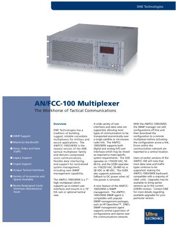 AN/FCC-100 V9 Datasheet - Ultra Electronics DNE Technologies