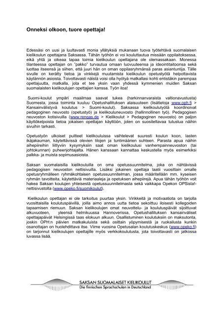 Onneksi olkoon, tuore opettaja! - Rengas