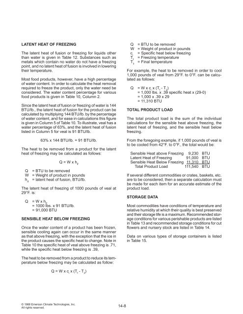 The Refrigeration Load - HVAC and Refrigeration Information Links