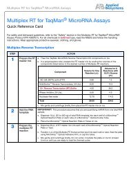 Multiplex RT for TaqMan® MicroRNA Assays - Applied Biosystems