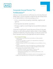 Corporate Counsel Premier® For PortfolioSelectSM - AIG.com