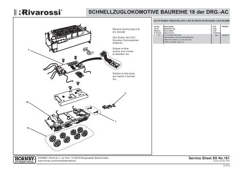 SCHNELLZUGLOKOMOTIVE BAUREIHE 18 der DRG.-AC - Hornby ...