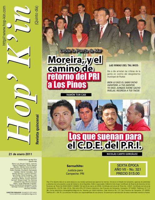 el C.D.E. del P.R.I. Moreira, y el camino de