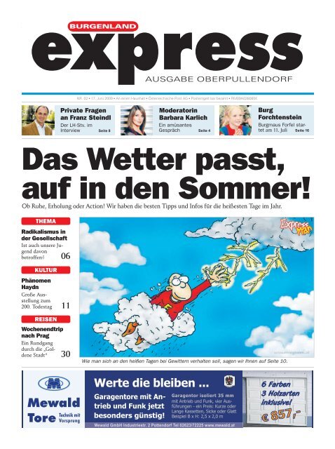 Das Wetter passt, auf in den Sommer! - Burgenland Express
