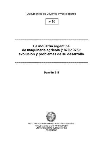 La industria argentina de maquinaria agrÃ­cola