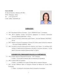 GHARBI Samia CV.ActualisÃ© - Laboratoire RII