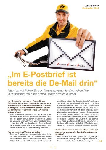 Leser-Service: E-Postbrief - Creditreform