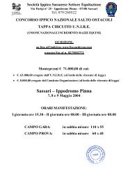 Sassari â Ippodromo Pinna - FISE Comitato Regionale Sardegna