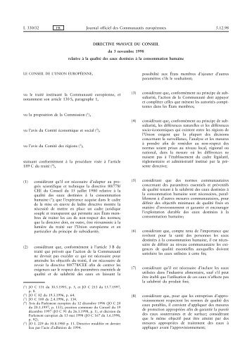 directive 98/83/CE - EUR-Lex