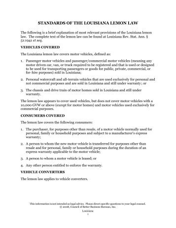 lemon law indiana