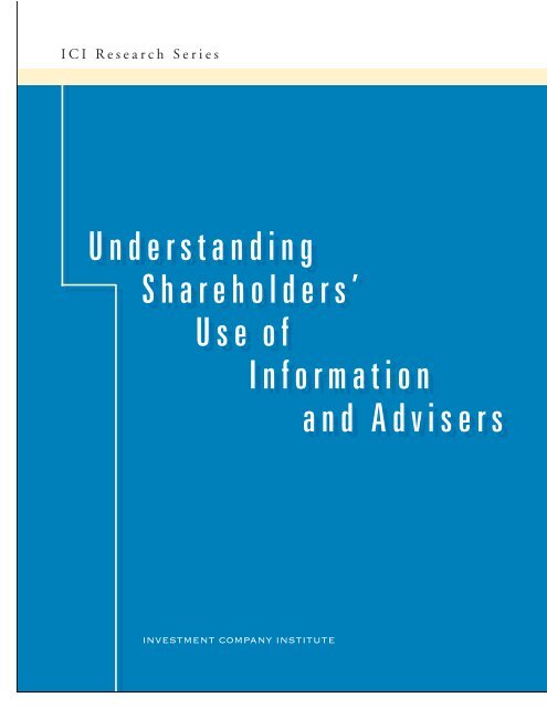 Understanding Shareholders' Use of Information and Advisers (pdf)