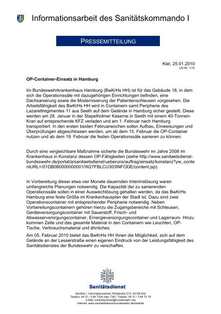 Pressemitteilung Operationscontainer ( PDF , 84,0 kB, 3 Seiten)