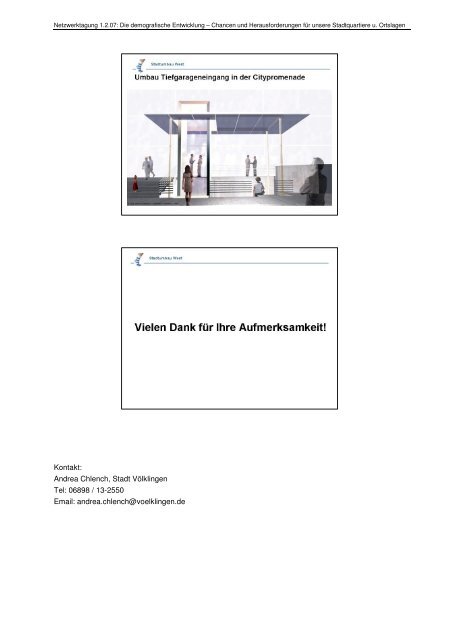 Zusammenstellung der Präsentationen (pdf) - Erfahrungsaustausch ...