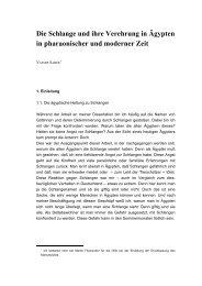 Die Schlange und ihre Verehrung in Ãgypten in pharaonischer und ...